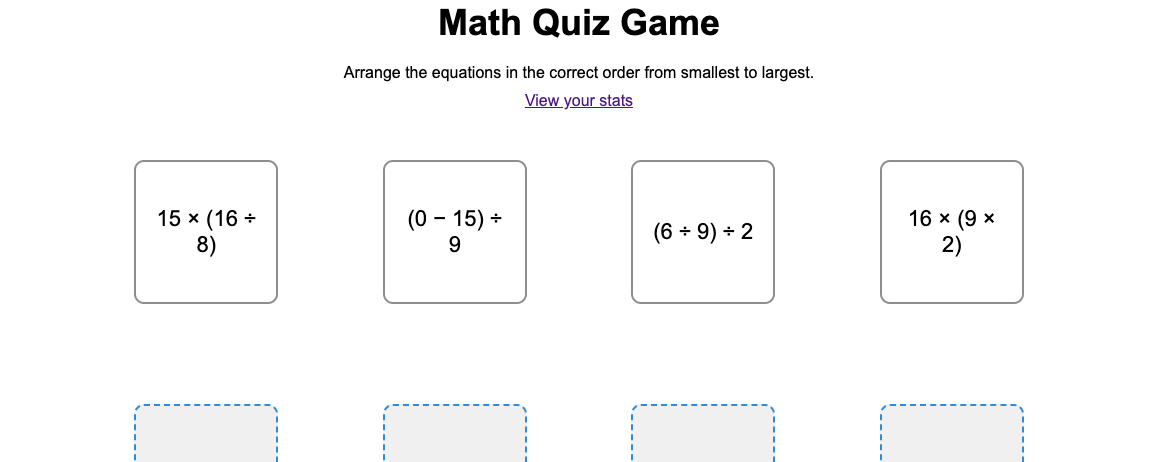 Math Quiz Game